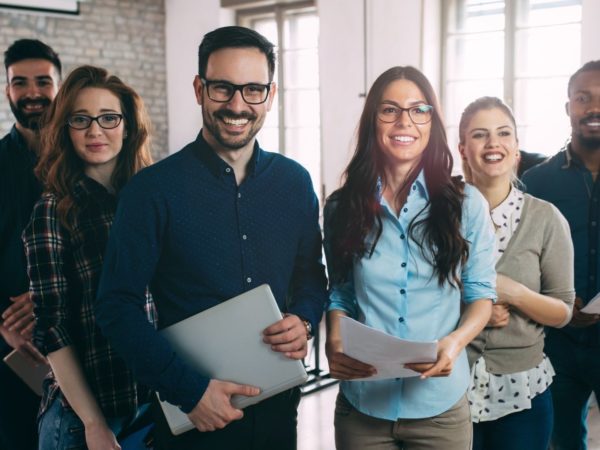 happy smiling employees
